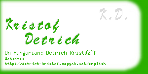 kristof detrich business card